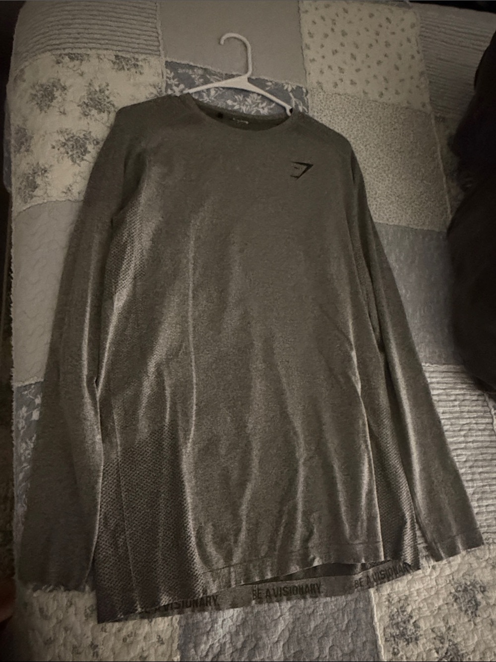Gymshark Men’s Long-Sleeve Crew Shirt — Gray